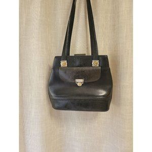 Brighton vintage black leather croc handbag shoulder‎ bag